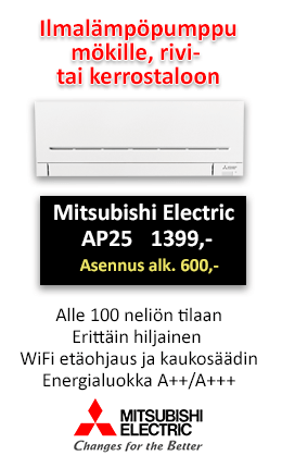 Mitsubishi Electric AP ilmalämpöpumppu pieneen tilaan