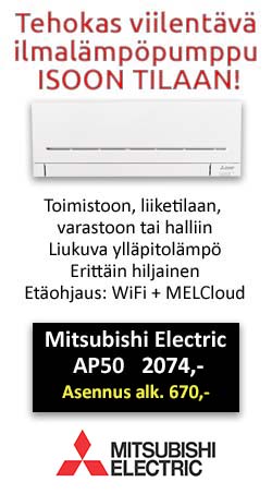 Ilmalämpöpumppu Mitsubishi Electric AP50 isoon tilaan
