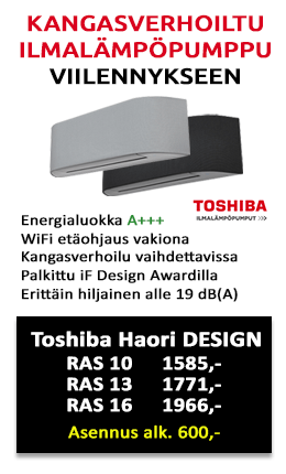 Uudet Toshiba Haori DESIGN 10, 13 ja 16 ilmalämpöpumput vaihdettavalla kangasverhoilulla viilennykseen. Katso myös lämmitysmallit Toshiba Haori DESIGN 25 ja 35