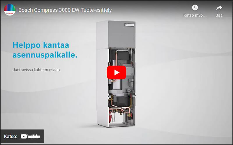 Bosch Compress 3800i EW poistoilmalämpöpumpun tuote-esittely