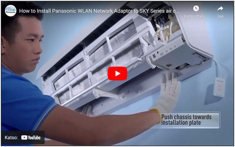 Katso ohjeet Panasonic ilmalämpöpumpun etäohjauksen asennukseen